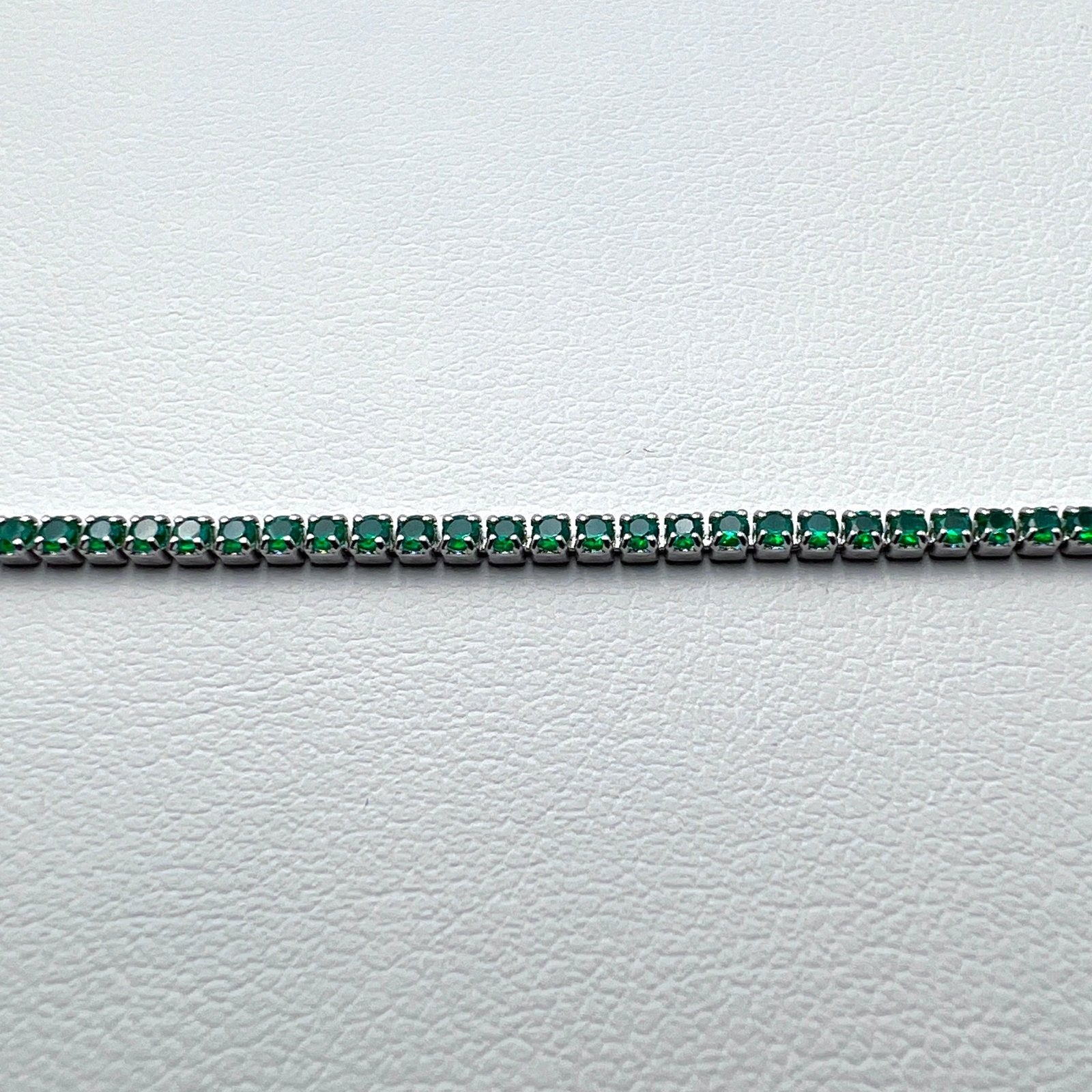 Brățară Tennis Green 1.5mm Argint