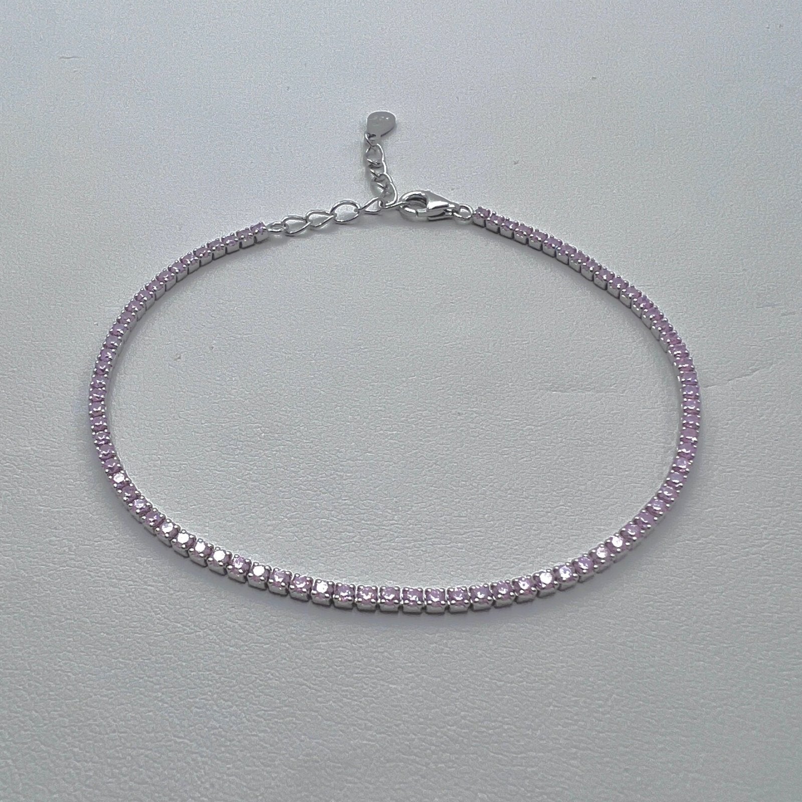 Brățară Tennis Soft Pink 1.5mm Argint